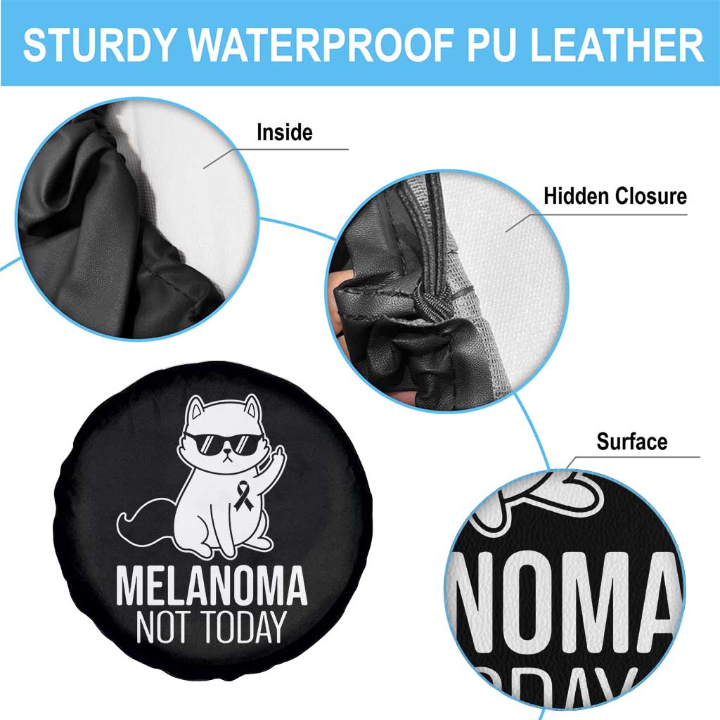 Melanoma Fighter Cat Spare Tire Cover Not Today Skin Cancer Awareness