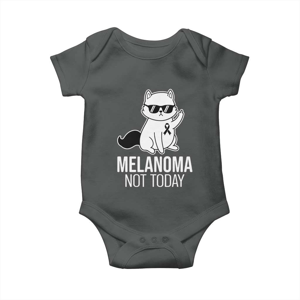 Melanoma Fighter Cat Baby Onesie Not Today Skin Cancer Awareness
