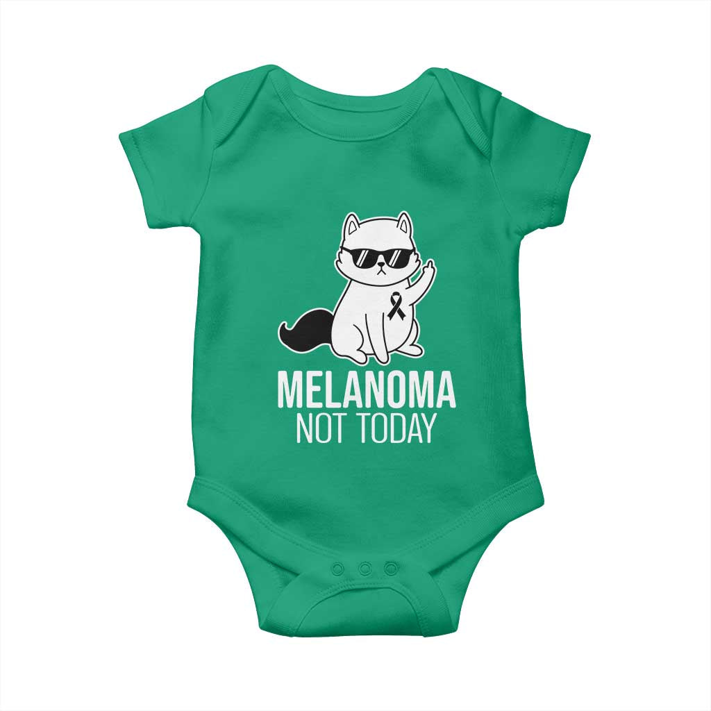 Melanoma Fighter Cat Baby Onesie Not Today Skin Cancer Awareness