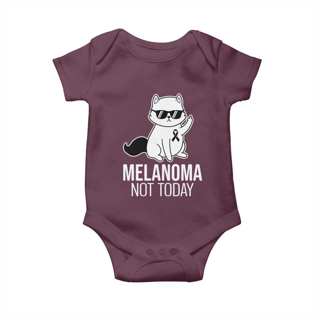 Melanoma Fighter Cat Baby Onesie Not Today Skin Cancer Awareness