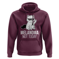 Melanoma Fighter Cat Hoodie Not Today Skin Cancer Awareness