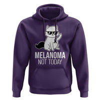 Melanoma Fighter Cat Hoodie Not Today Skin Cancer Awareness