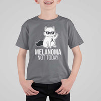 Melanoma Fighter Cat T Shirt For Kid Not Today Skin Cancer Awareness
