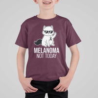 Melanoma Fighter Cat T Shirt For Kid Not Today Skin Cancer Awareness