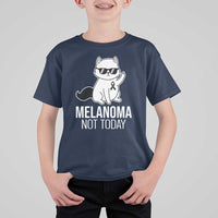 Melanoma Fighter Cat T Shirt For Kid Not Today Skin Cancer Awareness