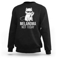 Melanoma Fighter Cat Sweatshirt Not Today Skin Cancer Awareness
