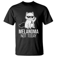 Melanoma Fighter Cat T Shirt Not Today Skin Cancer Awareness