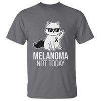Melanoma Fighter Cat T Shirt Not Today Skin Cancer Awareness
