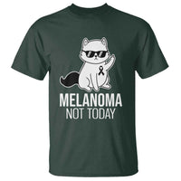 Melanoma Fighter Cat T Shirt Not Today Skin Cancer Awareness