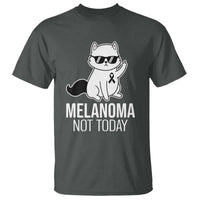 Melanoma Fighter Cat T Shirt Not Today Skin Cancer Awareness