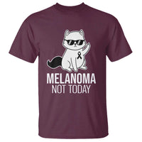 Melanoma Fighter Cat T Shirt Not Today Skin Cancer Awareness