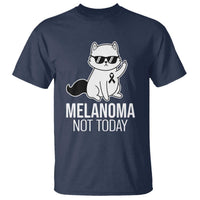 Melanoma Fighter Cat T Shirt Not Today Skin Cancer Awareness