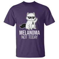 Melanoma Fighter Cat T Shirt Not Today Skin Cancer Awareness