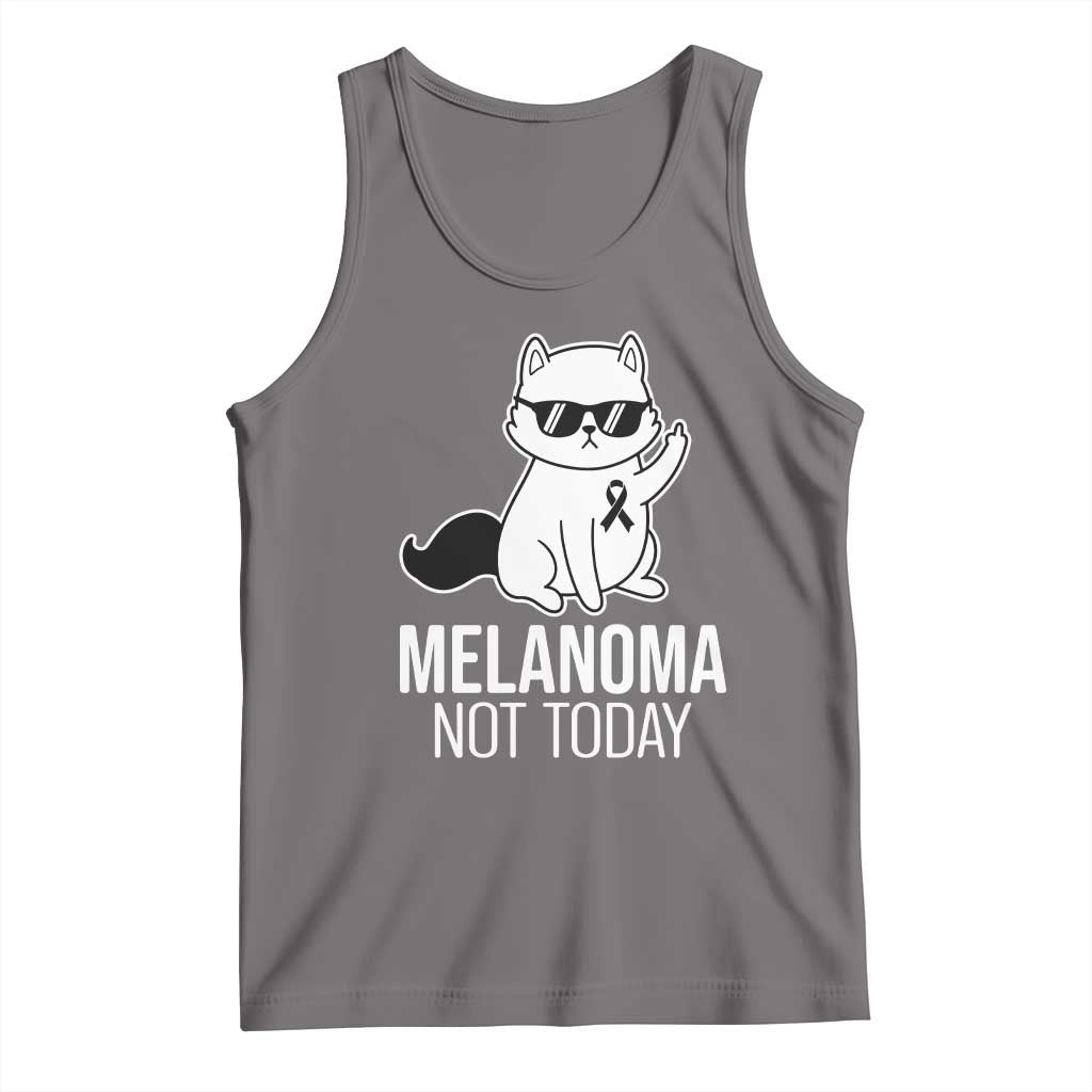 Melanoma Fighter Cat Tank Top Not Today Skin Cancer Awareness