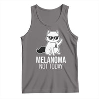 Melanoma Fighter Cat Tank Top Not Today Skin Cancer Awareness