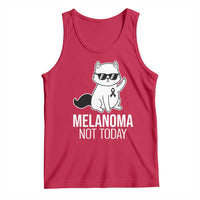 Melanoma Fighter Cat Tank Top Not Today Skin Cancer Awareness