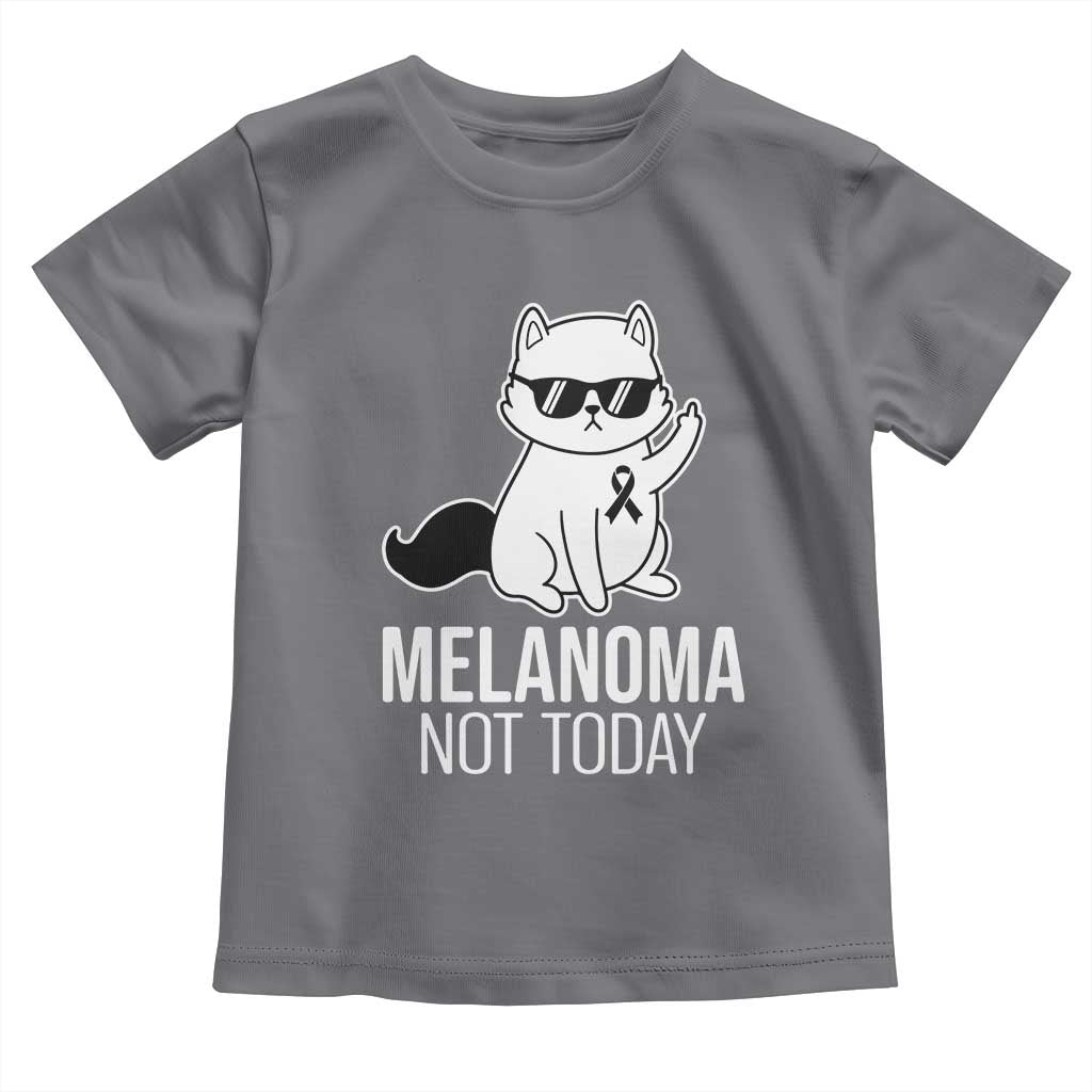 Melanoma Fighter Cat Toddler T Shirt Not Today Skin Cancer Awareness