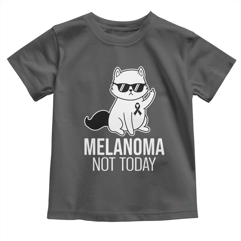 Melanoma Fighter Cat Toddler T Shirt Not Today Skin Cancer Awareness