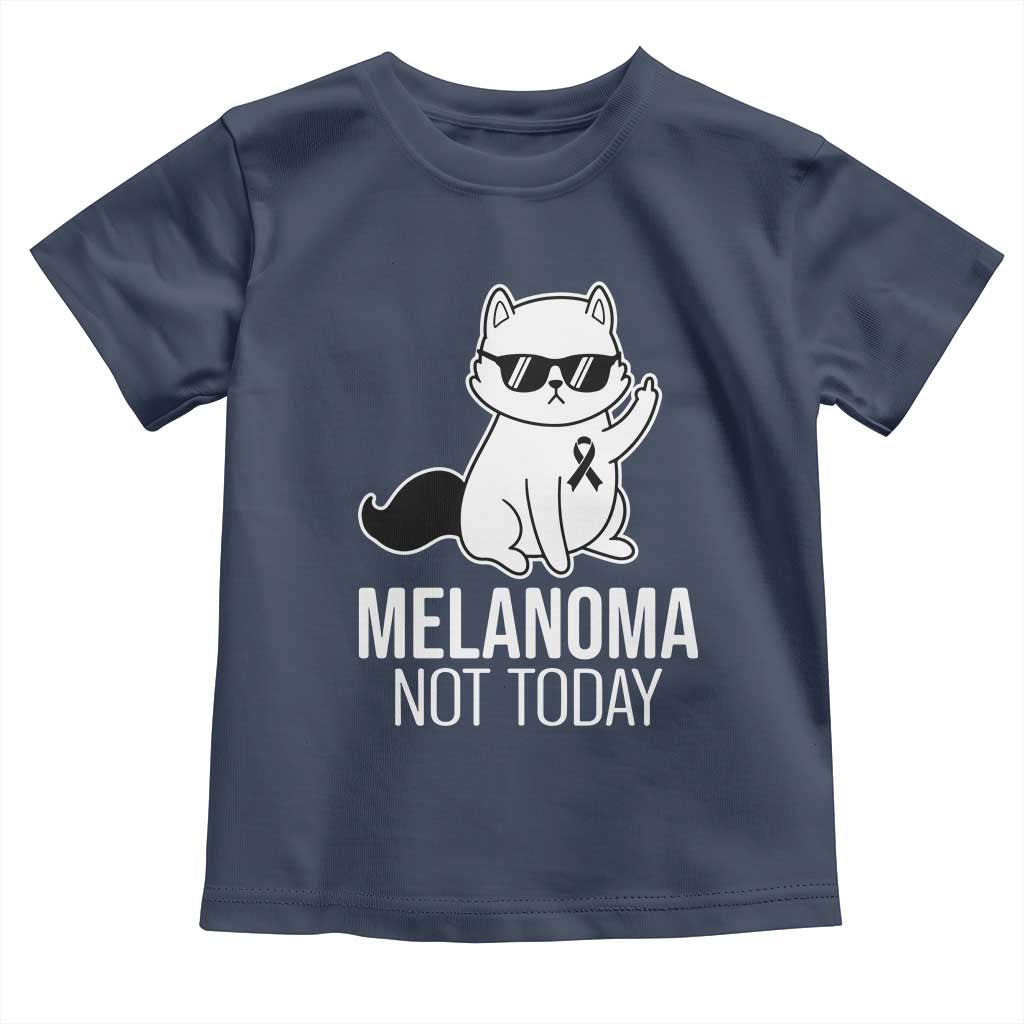 Melanoma Fighter Cat Toddler T Shirt Not Today Skin Cancer Awareness