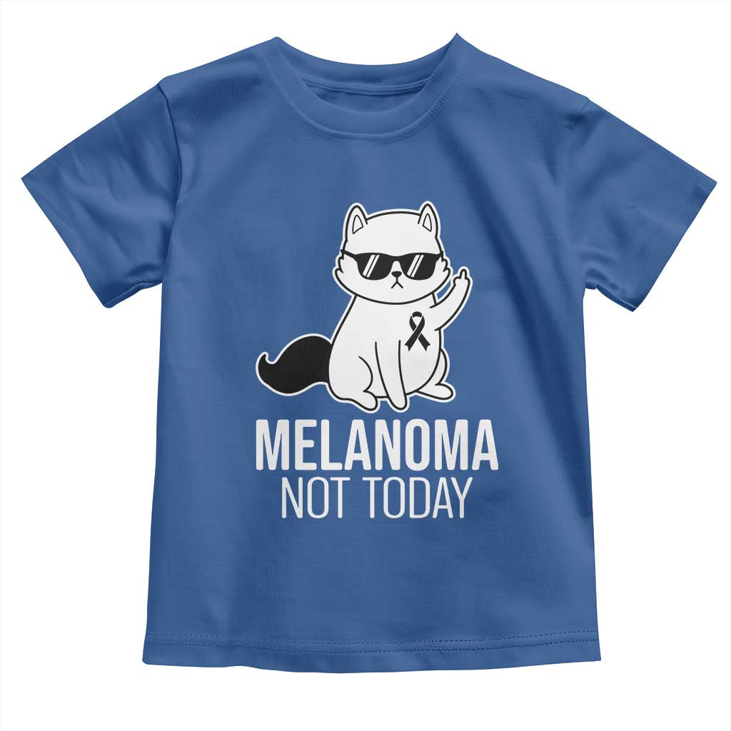 Melanoma Fighter Cat Toddler T Shirt Not Today Skin Cancer Awareness