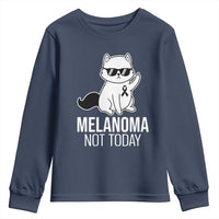 Melanoma Fighter Cat Youth Sweatshirt Not Today Skin Cancer Awareness