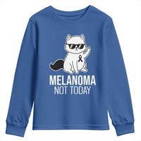 Melanoma Fighter Cat Youth Sweatshirt Not Today Skin Cancer Awareness
