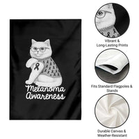 British Shorthair Skin Cancer Awareness Garden Flag Melanoma Fighter Cat Gift