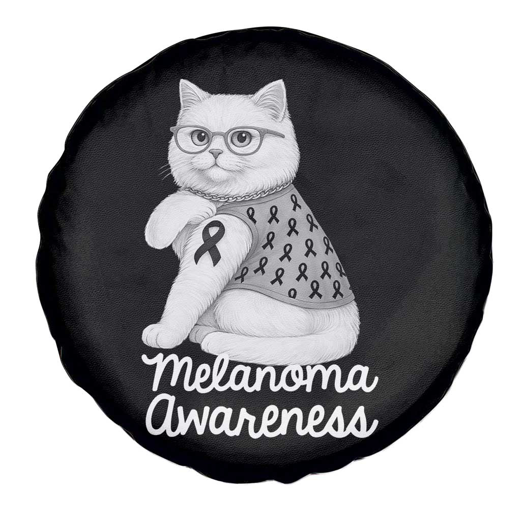 British Shorthair Skin Cancer Awareness Spare Tire Cover Melanoma Fighter Cat Gift