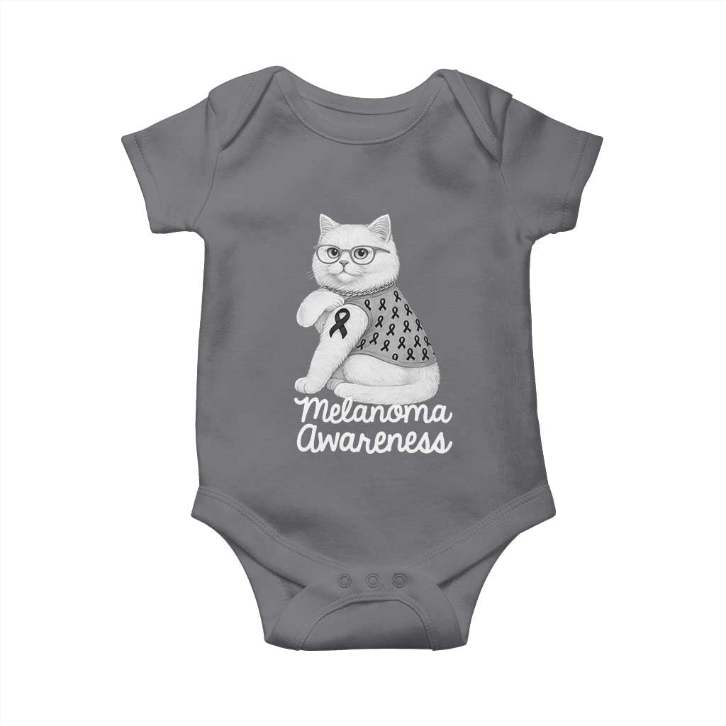 British Shorthair Skin Cancer Awareness Baby Onesie Melanoma Fighter Cat Gift