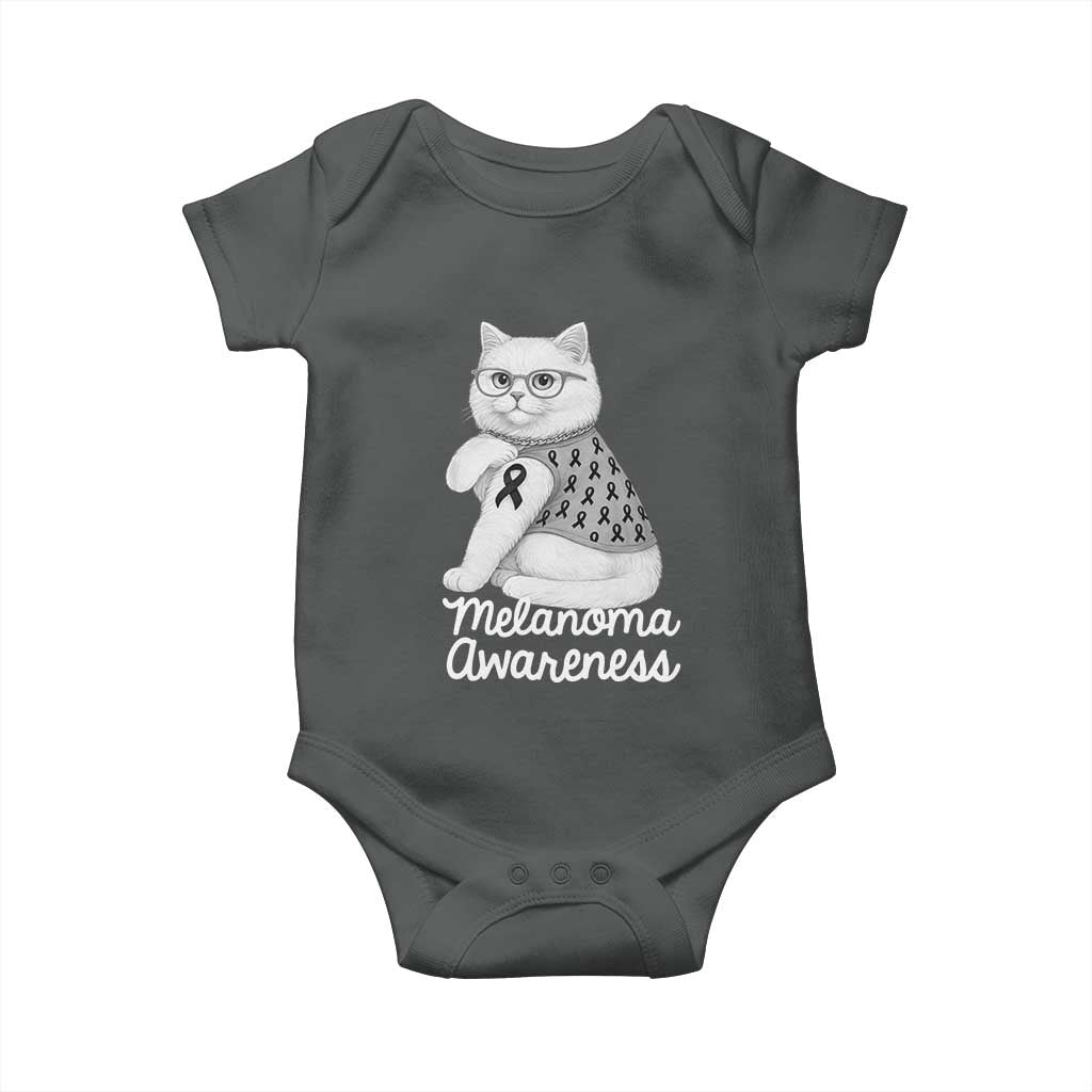 British Shorthair Skin Cancer Awareness Baby Onesie Melanoma Fighter Cat Gift
