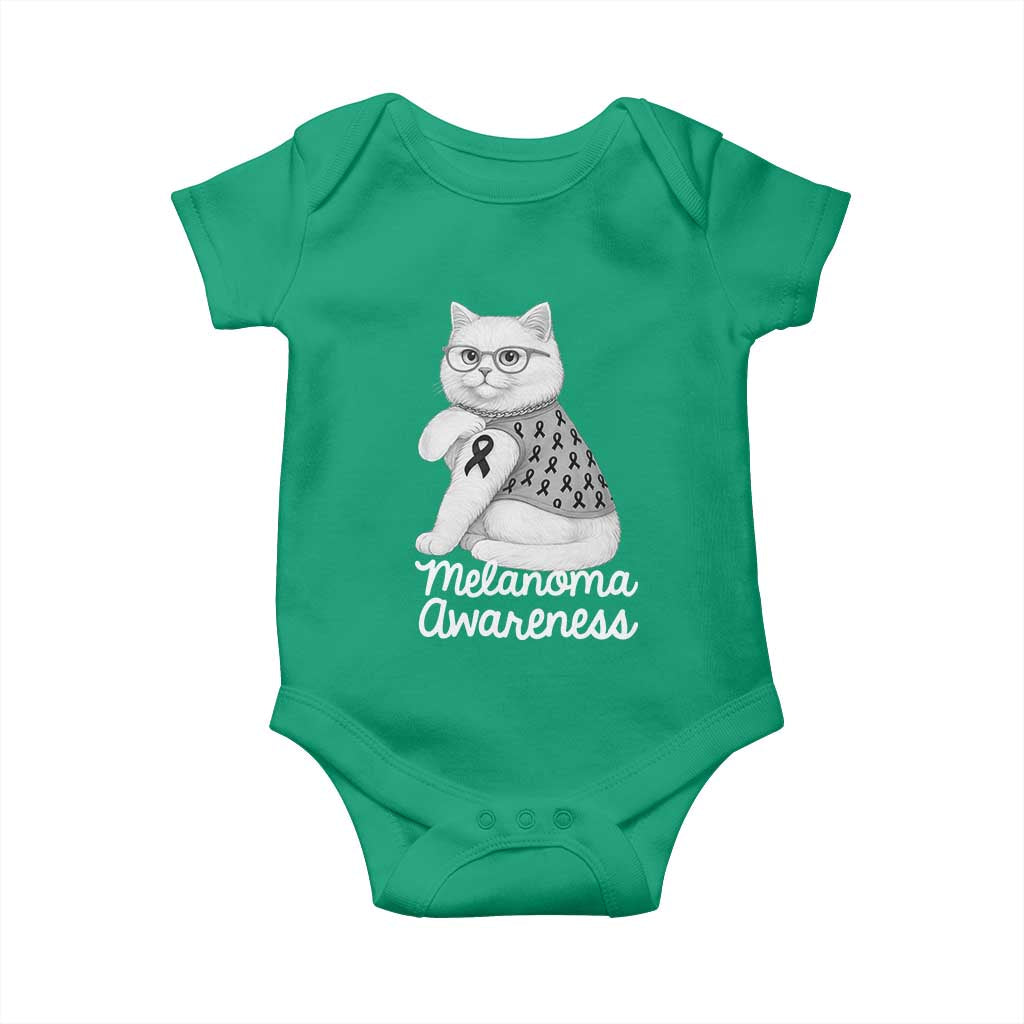 British Shorthair Skin Cancer Awareness Baby Onesie Melanoma Fighter Cat Gift