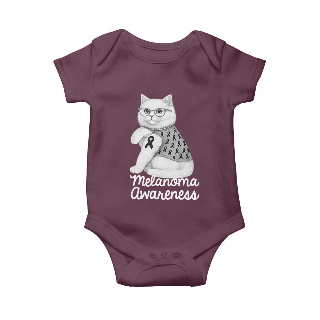 British Shorthair Skin Cancer Awareness Baby Onesie Melanoma Fighter Cat Gift