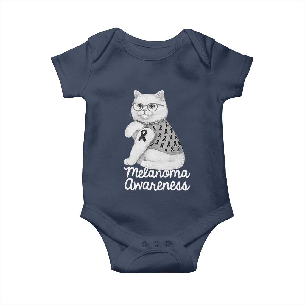 British Shorthair Skin Cancer Awareness Baby Onesie Melanoma Fighter Cat Gift