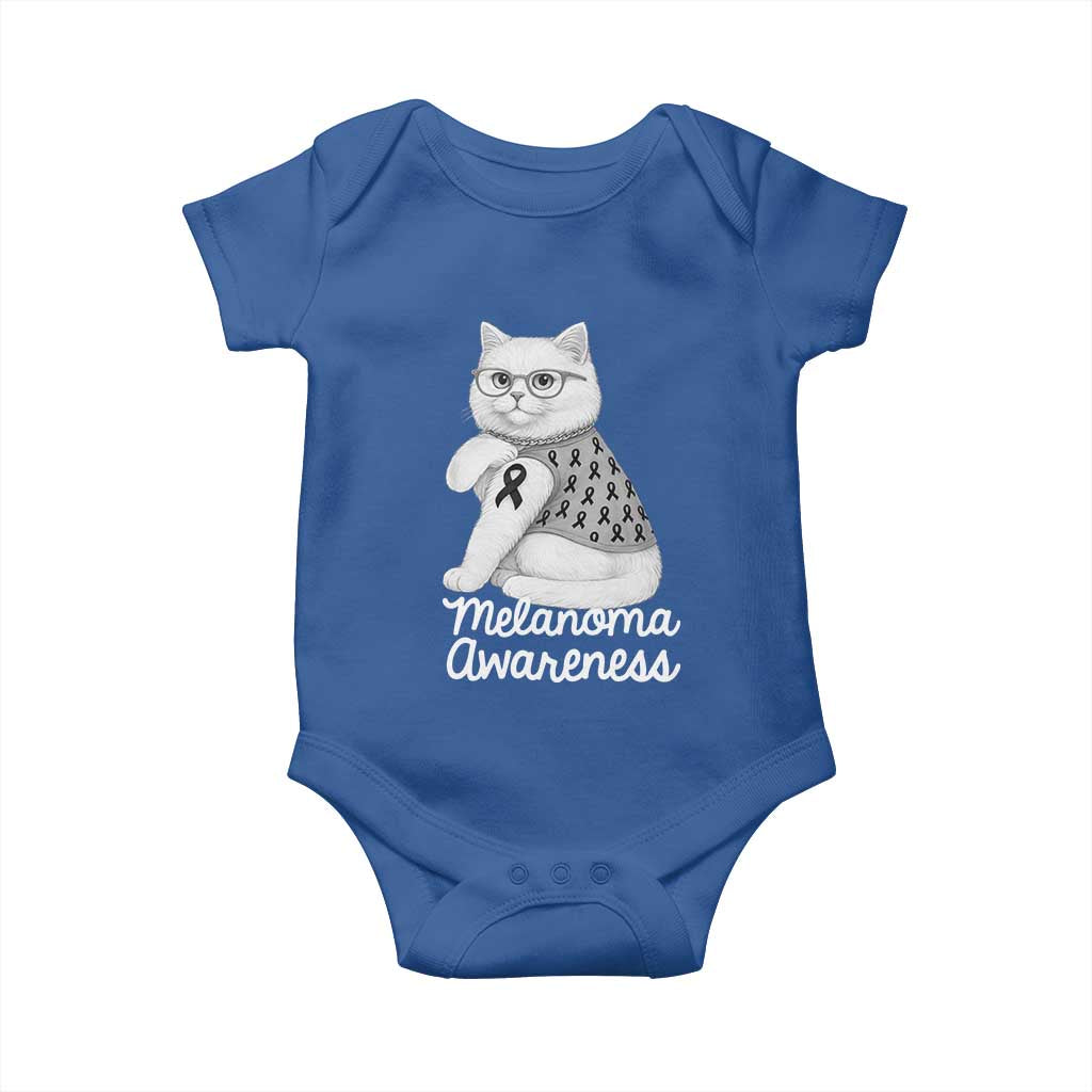 British Shorthair Skin Cancer Awareness Baby Onesie Melanoma Fighter Cat Gift