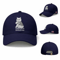 British Shorthair Skin Cancer Awareness Baseball Cap Melanoma Fighter Cat Gift