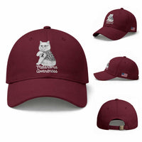 British Shorthair Skin Cancer Awareness Baseball Cap Melanoma Fighter Cat Gift