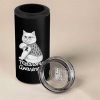 British Shorthair Skin Cancer Awareness 4 in 1 Can Cooler Tumbler Melanoma Fighter Cat Gift