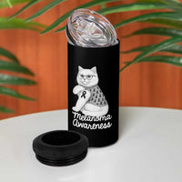 British Shorthair Skin Cancer Awareness 4 in 1 Can Cooler Tumbler Melanoma Fighter Cat Gift