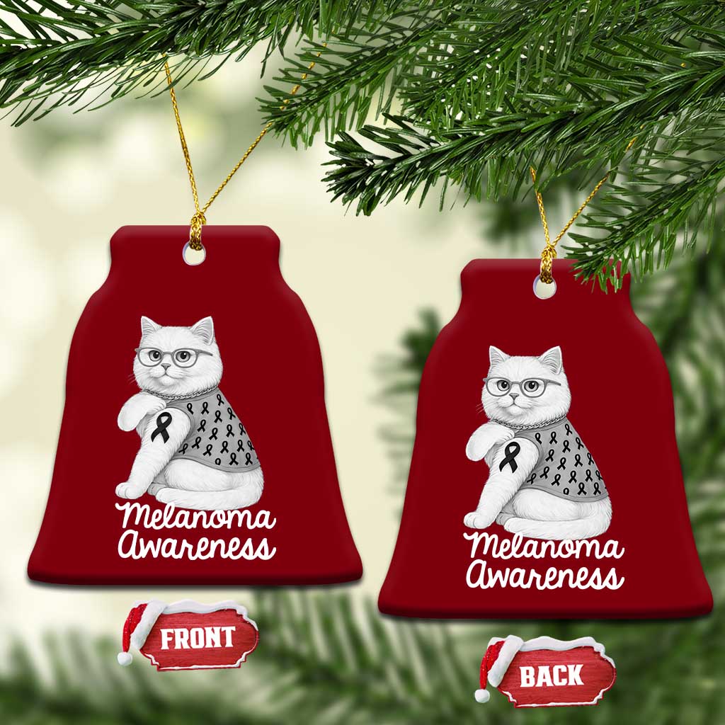 British Shorthair Skin Cancer Awareness Ceramic Ornament Melanoma Fighter Cat Gift