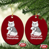 British Shorthair Skin Cancer Awareness Ceramic Ornament Melanoma Fighter Cat Gift