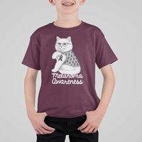 British Shorthair Skin Cancer Awareness T Shirt For Kid Melanoma Fighter Cat Gift