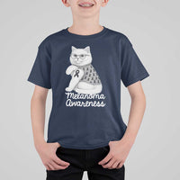 British Shorthair Skin Cancer Awareness T Shirt For Kid Melanoma Fighter Cat Gift