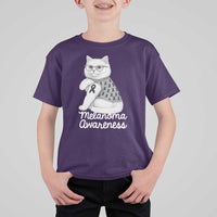 British Shorthair Skin Cancer Awareness T Shirt For Kid Melanoma Fighter Cat Gift