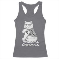 British Shorthair Skin Cancer Awareness Racerback Tank Top Melanoma Fighter Cat Gift