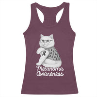 British Shorthair Skin Cancer Awareness Racerback Tank Top Melanoma Fighter Cat Gift