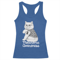 British Shorthair Skin Cancer Awareness Racerback Tank Top Melanoma Fighter Cat Gift