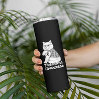 British Shorthair Skin Cancer Awareness Skinny Tumbler Melanoma Fighter Cat Gift