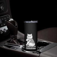 British Shorthair Skin Cancer Awareness Skinny Tumbler Melanoma Fighter Cat Gift