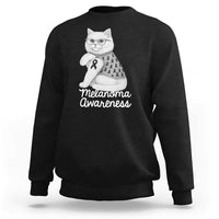 British Shorthair Skin Cancer Awareness Sweatshirt Melanoma Fighter Cat Gift