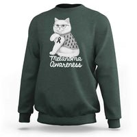 British Shorthair Skin Cancer Awareness Sweatshirt Melanoma Fighter Cat Gift